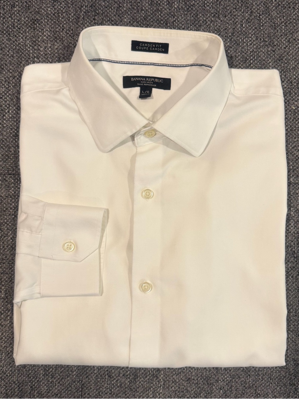 Banana Republic White Men's Dress Shirt - Camden Fit